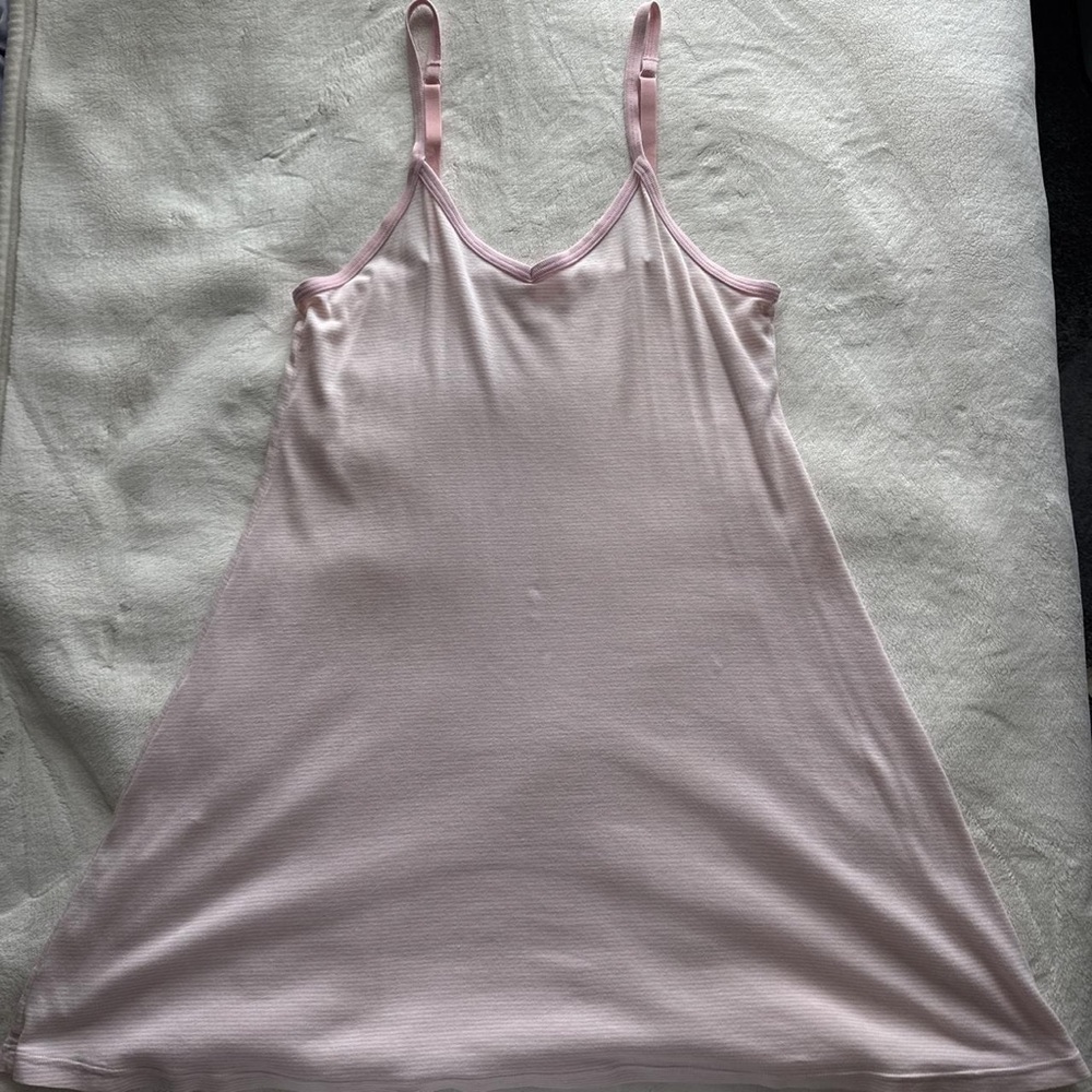 Victoria's Secret Pale Pink Ribbed Slip Camisole Dress